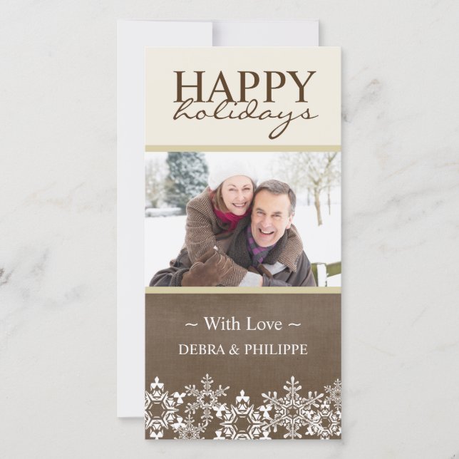 Modern Christmas Photo Card (Front)