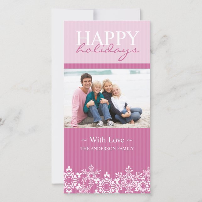 Modern Christmas Photo Card (Front)