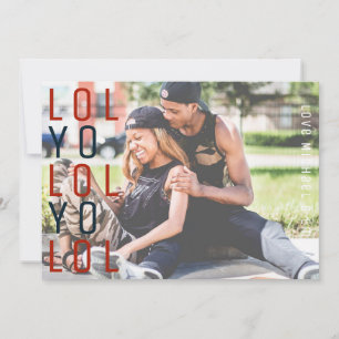 Modern Christmas PHOTO CARD LOL not Ho Ho Ho