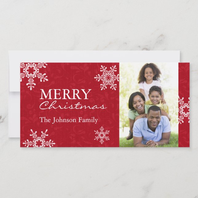 Modern Christmas Photo Card Template (Front)