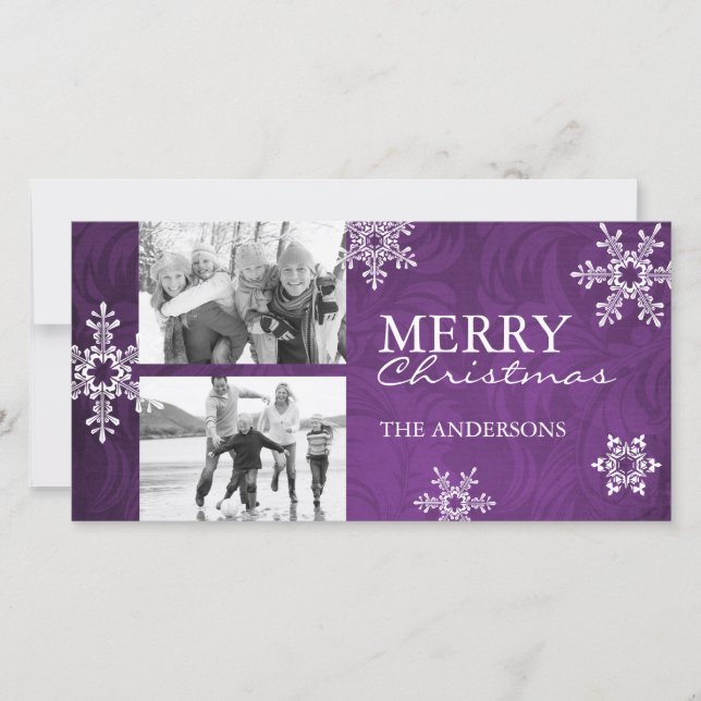 Modern Christmas Photo Card Template (Front)