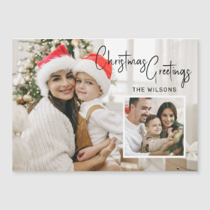 Modern Christmas Photo Card with Inset