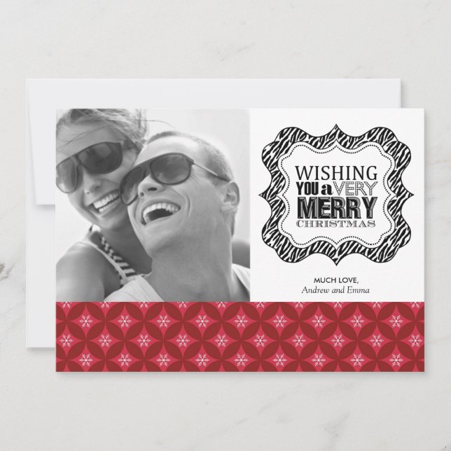 Modern Christmas Photo Cards (Front)