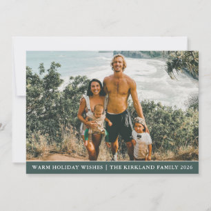 Modern Christmas Photo Holiday Card 