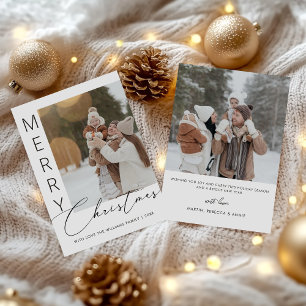 Modern Christmas Photo Holiday Card
