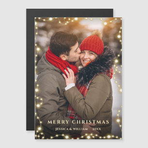 Modern Christmas PHOTO Holiday Magnetic Card