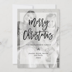 Modern Christmas Photo with Overlay Holiday Card