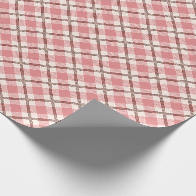 Modern Christmas Plaid Tartan Pattern | Holiday Wrapping Paper (Corner)