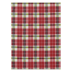 Modern Christmas Plaid Weave Tablecloth
