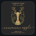 Modern Christmas Reindeer Candle label product<br><div class="desc">Pack your Christmas hand made candles in jars with this beautiful folk art Christmas reindeer labels</div>