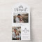 Modern Christmas rustic multi photo save the date