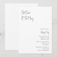 Modern Christmas Script Eat Drink And Be Merry