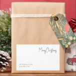 Modern Christmas Script Family Gift Label<br><div class="desc">This modern Christmas script family gift label is perfect for your minimalist shabby chic boho black and white holiday present. The minimal whimsical handwritten calligraphy is delicate and rustic while staying classy and elegant. The design reflects a simple all-white winter day and evokes memories of a more simplistic life. You...</div>