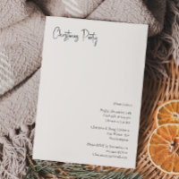 Modern Christmas Script Party Invitation