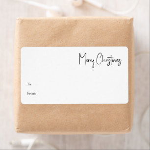 Modern Christmas Script Rectangle Gift