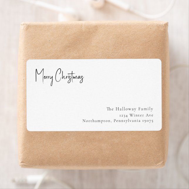 Modern Christmas Script Return Address Package (Insitu)
