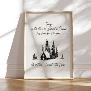 Modern Christmas scripture poster