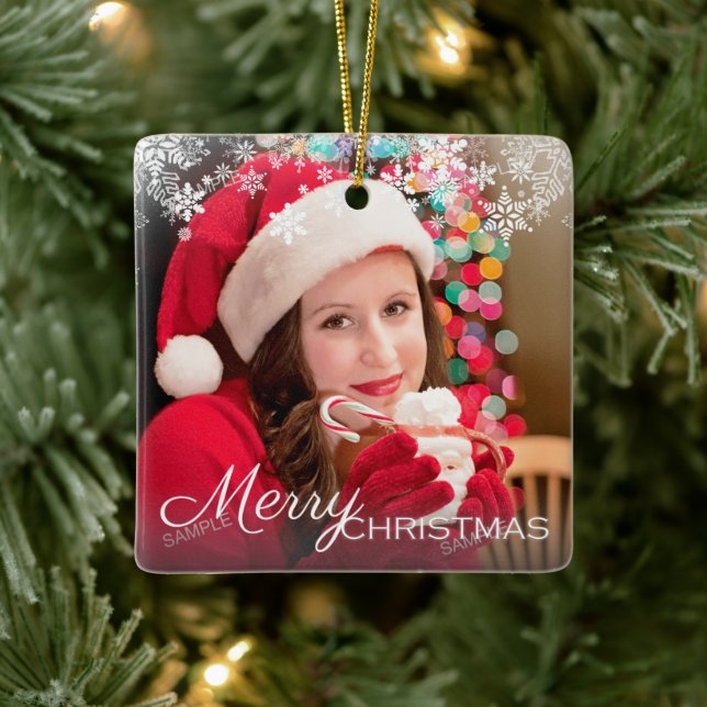 Modern Christmas Season's Greeting Gifts Ceramic Ornament (Tree)