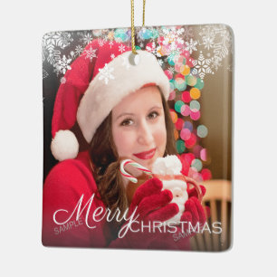 Modern Christmas Season's Greeting Gifts Ceramic Ornament