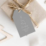 Modern Christmas | Silver Family Tree Gift Tags<br><div class="desc">These modern Christmas | silver family tree gift tags are perfect for your minimalist shabby chic boho silver and white holiday greeting. The minimal whimsical handwritten calligraphy is delicate and rustic while staying classy and elegant. You will find that everything about this product is editable, so feel free to add...</div>