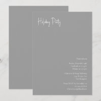 Modern Christmas | Silver Holiday Party Invitation