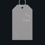 Modern Christmas | Silver To From Gift Tags<br><div class="desc">These modern Christmas | silver to from gift tags are perfect for your minimalist shabby chic boho silver and white holiday greeting. The minimal whimsical handwritten calligraphy is delicate and rustic while staying classy and elegant. You will find that everything about this product is editable, so feel free to add...</div>