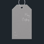 Modern Christmas | Silver To From Gift Tags<br><div class="desc">These modern Christmas | silver to from gift tags are perfect for your minimalist shabby chic boho silver and white holiday greeting. The minimal whimsical handwritten calligraphy is delicate and rustic while staying classy and elegant. You will find that everything about this product is editable, so feel free to add...</div>