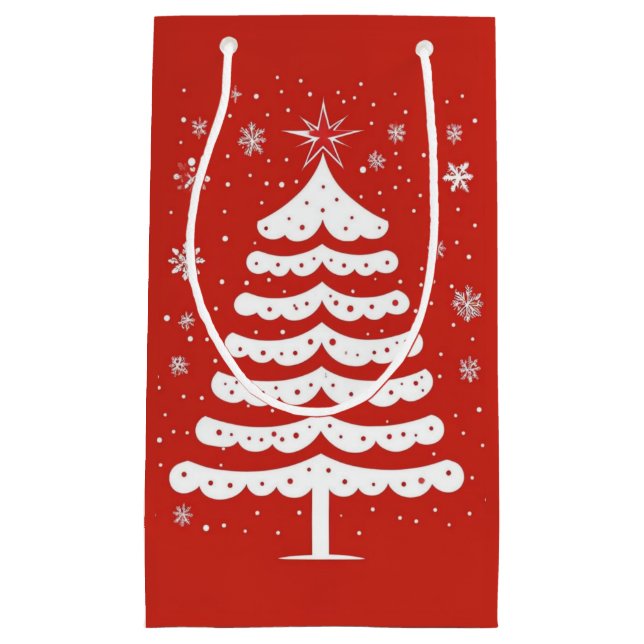 Modern Christmas Small Gift Bag (Front)