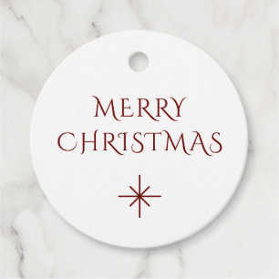 Modern Christmas Snowflake Elegant Favour Tags