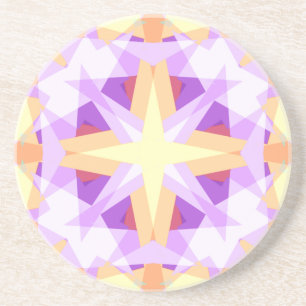 Modern Christmas Star Festive Purple Red Yellow  Coaster
