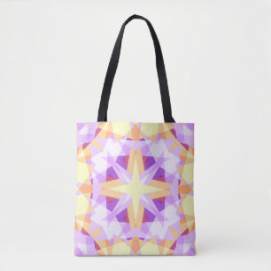 Modern Christmas Star Festive Purple Red Yellow  Tote Bag