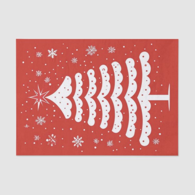 Modern Christmas Tissue Paper (Front)