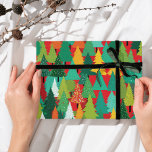 Modern Christmas tree abstract  wrapping paper<br><div class="desc">This design contains Christmas tree arranged in pattern. It is a modern design</div>