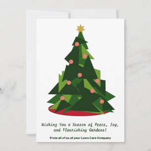 Modern Christmas Tree Business Holiday Card