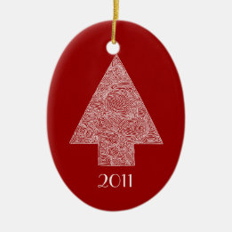 Modern Christmas Tree Ceramic Tree Decoration