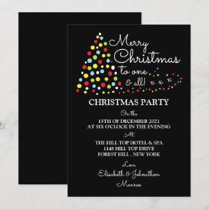 Modern Christmas Tree, Christmas Party Invitation