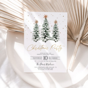 Modern Christmas Tree Christmas Party Invitation