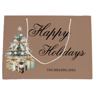 Modern Christmas Tree Gift Bag