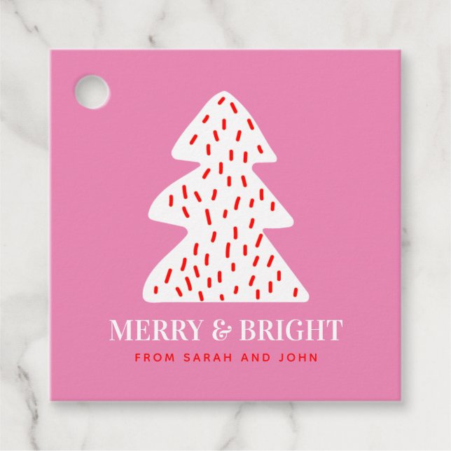 Modern Christmas Tree Gift Tag (Front)