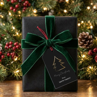 Modern Christmas Tree Gift Tags