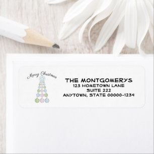 Modern Christmas Tree In Three Pastel Colours