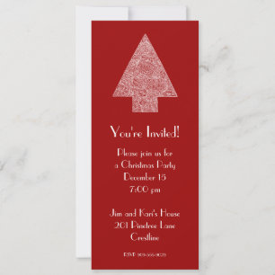 Modern Christmas Tree Invitation