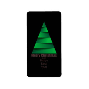 Modern Christmas Tree Label