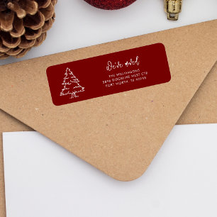 Modern Christmas Tree Moving Return Address