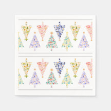 Modern Christmas Tree Napkins