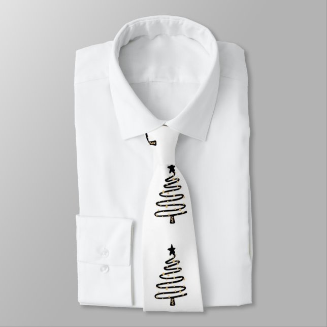****MODERN CHRISTMAS TREE****  NECK TIE (Tied)
