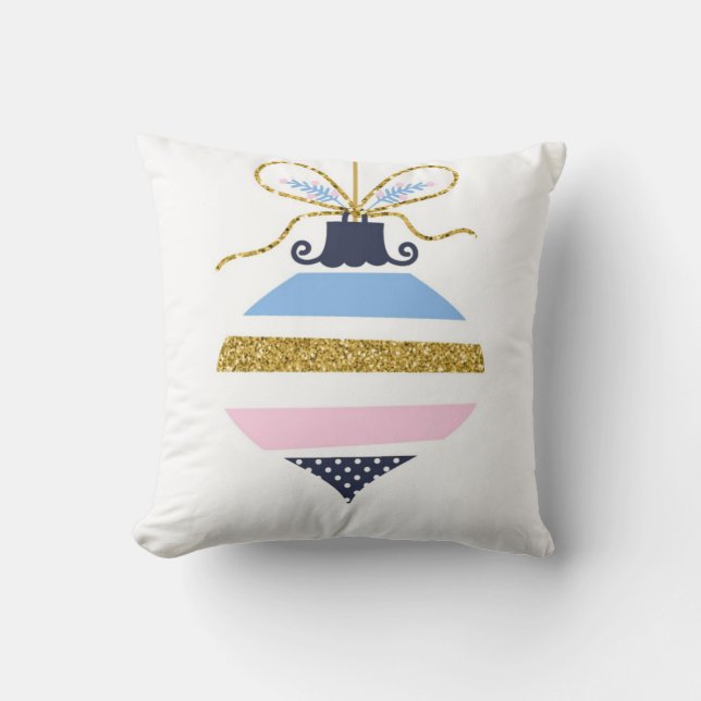 Modern Christmas Tree Ornament Cushion (Front)