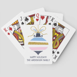 Modern Christmas Tree Ornament Playing Cards