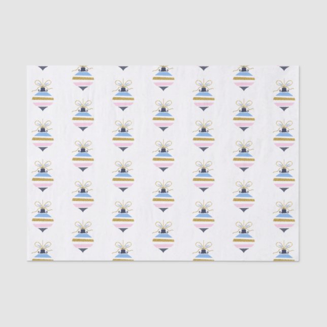 Modern Christmas Tree Ornament Tissue Paper (Front)