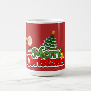 Modern Christmas Tree Painting Colorful Coffee Mug